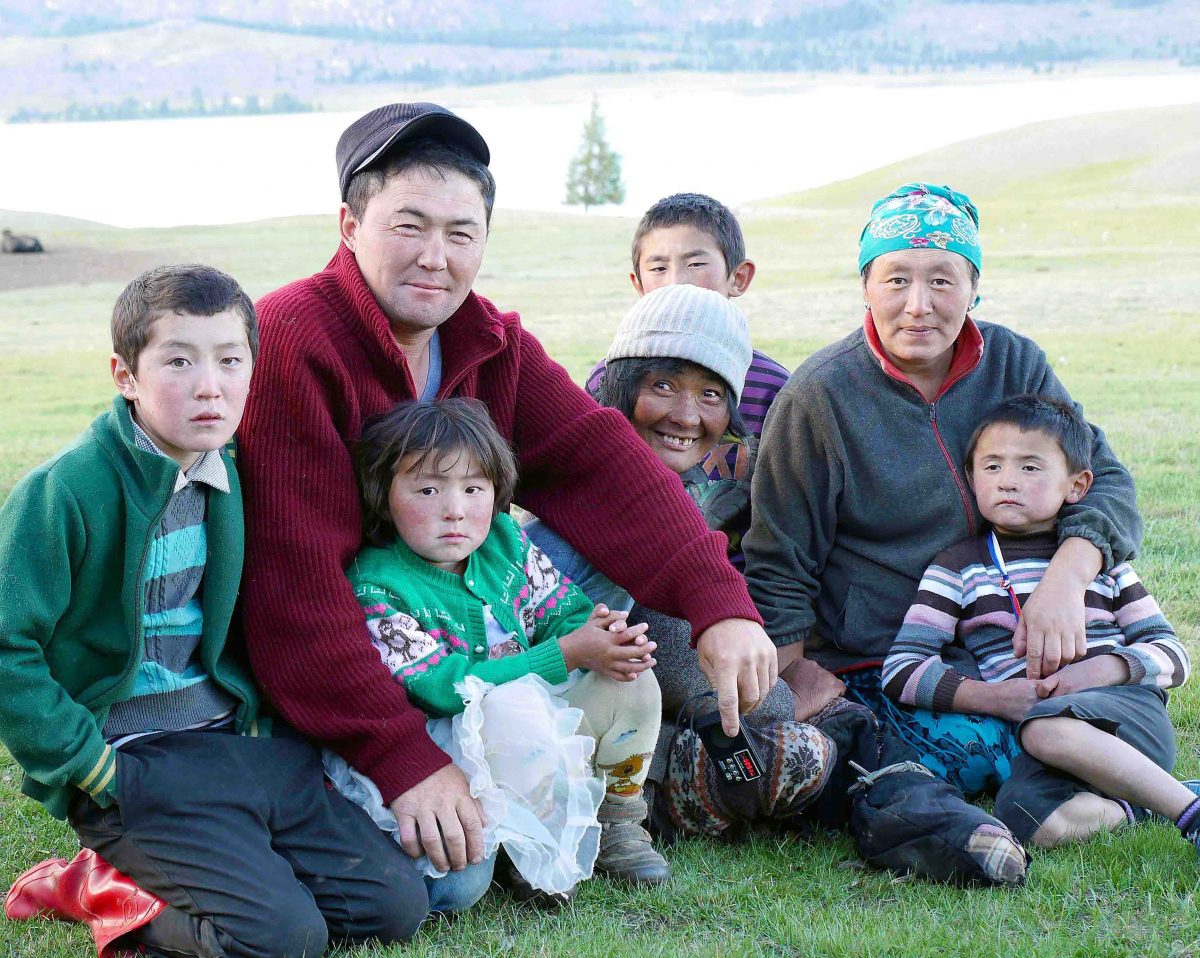 Magpi with her younger brother and his family