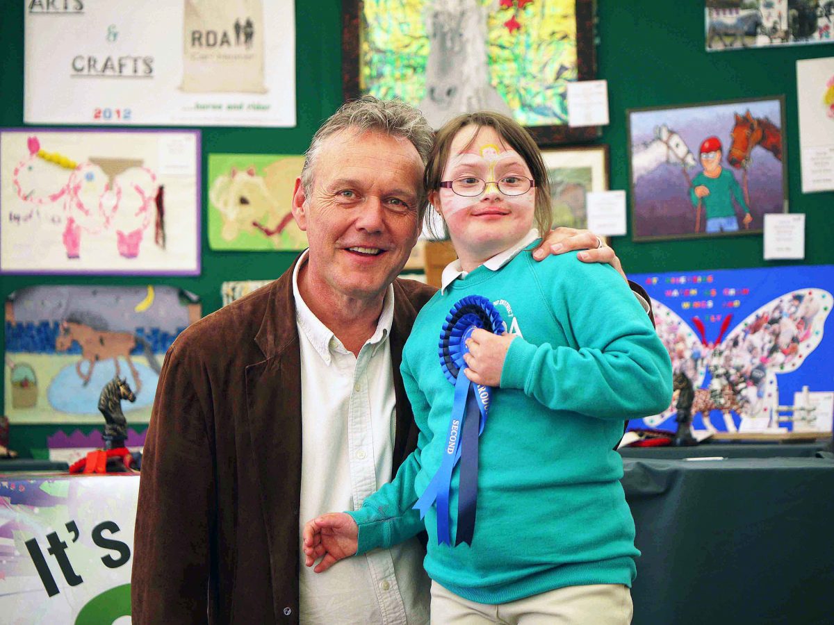 Rebecca organising Anthony Head