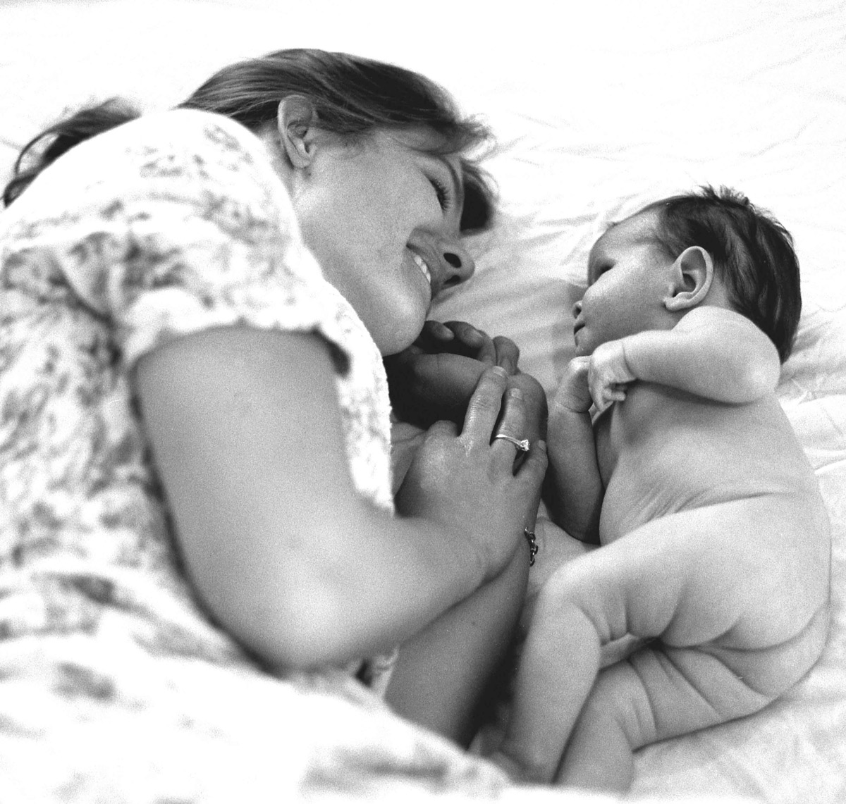 Mother and her baby who has disabilities and unconditional love