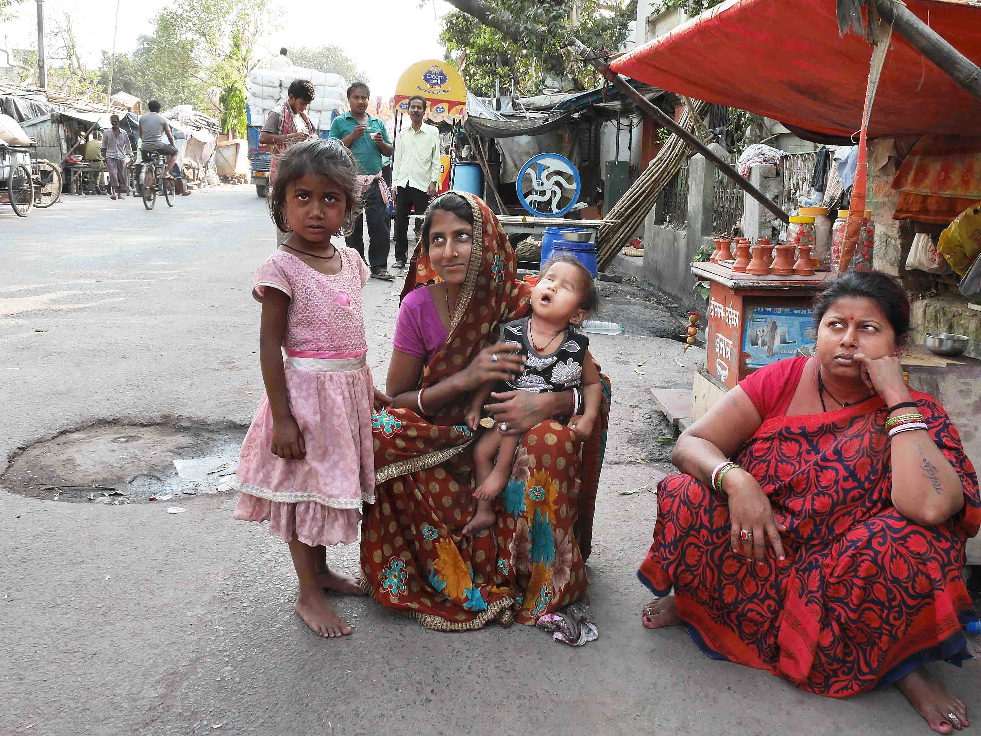 Jyoti, her mother, her sister (on left) and the guardian.